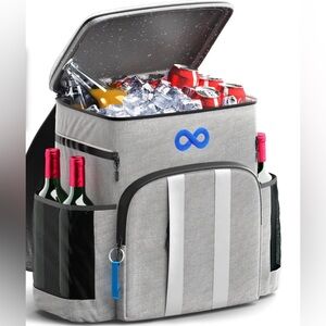 NEW $63.99 Large Capacity Gray Cooler Backpack